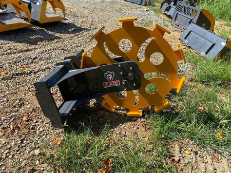 compaction wheel for skid steer|skid steer wheel lift attachment.